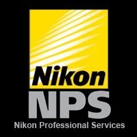Nikon Professional Services logo with yellow and black design.