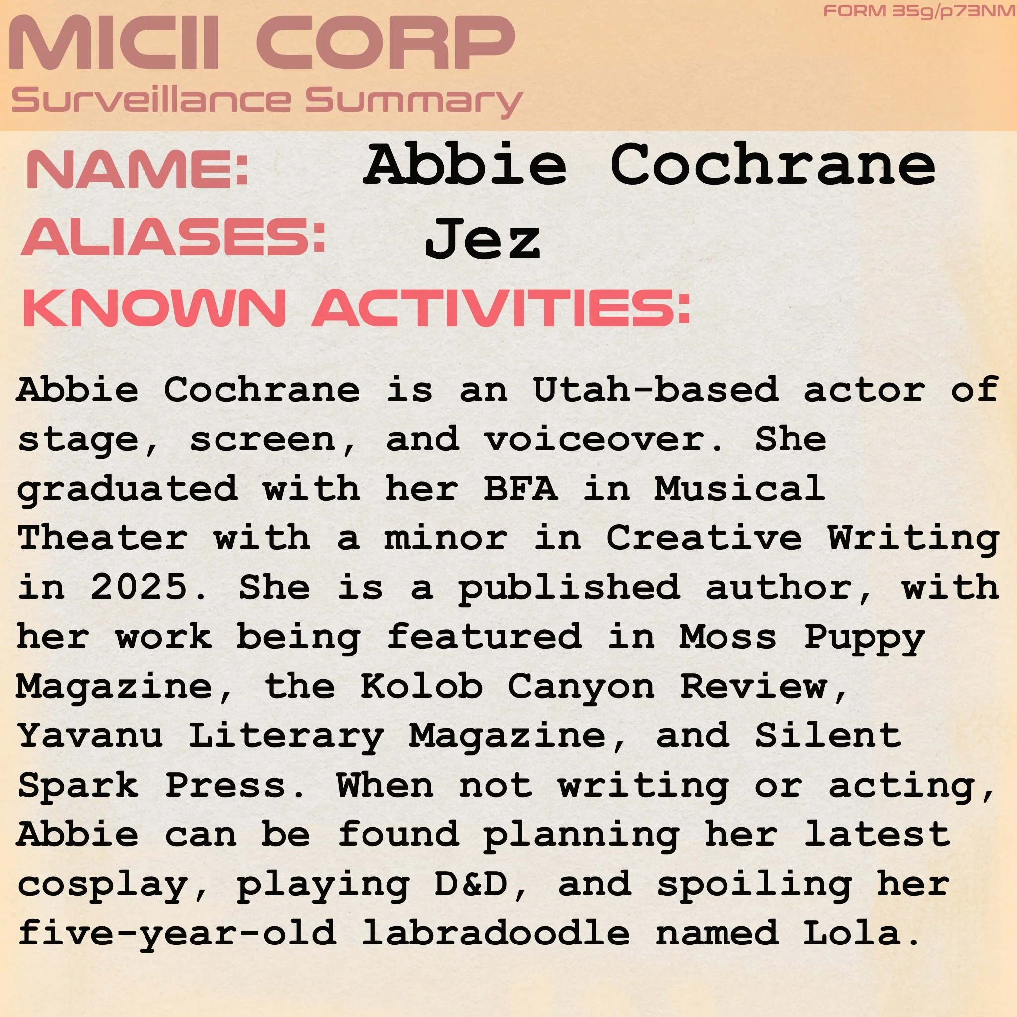 Abbie Cochrane, Witchpunk