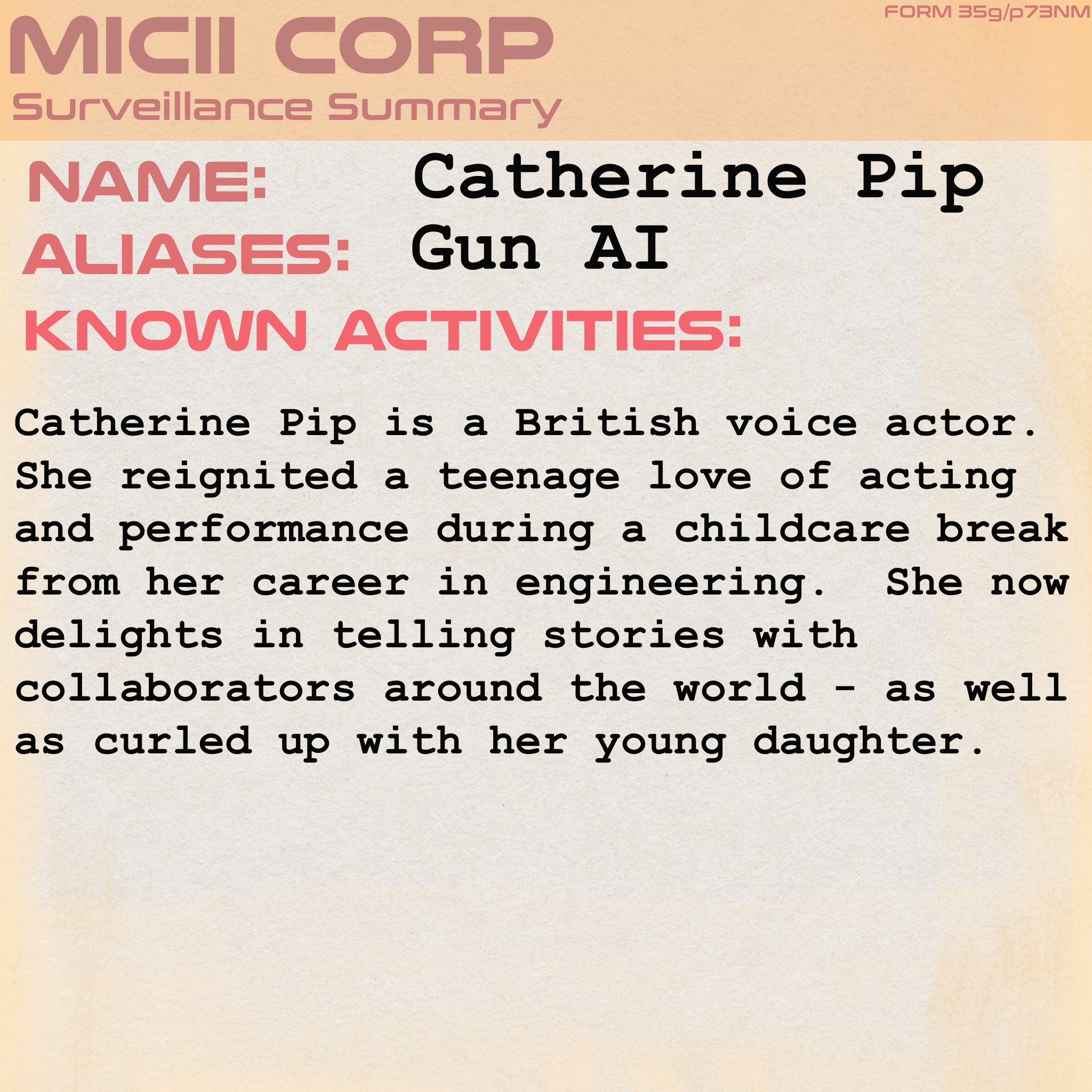 Catherine Pip, Witchpunk