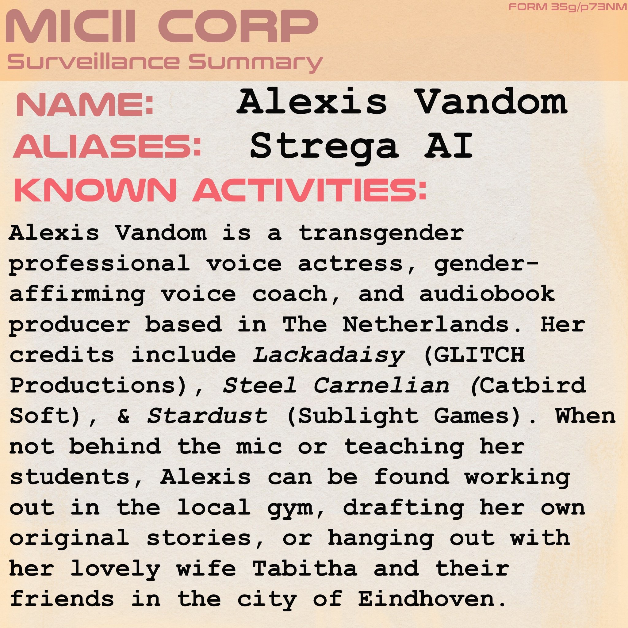 Alexis Vandom, Witchpunk