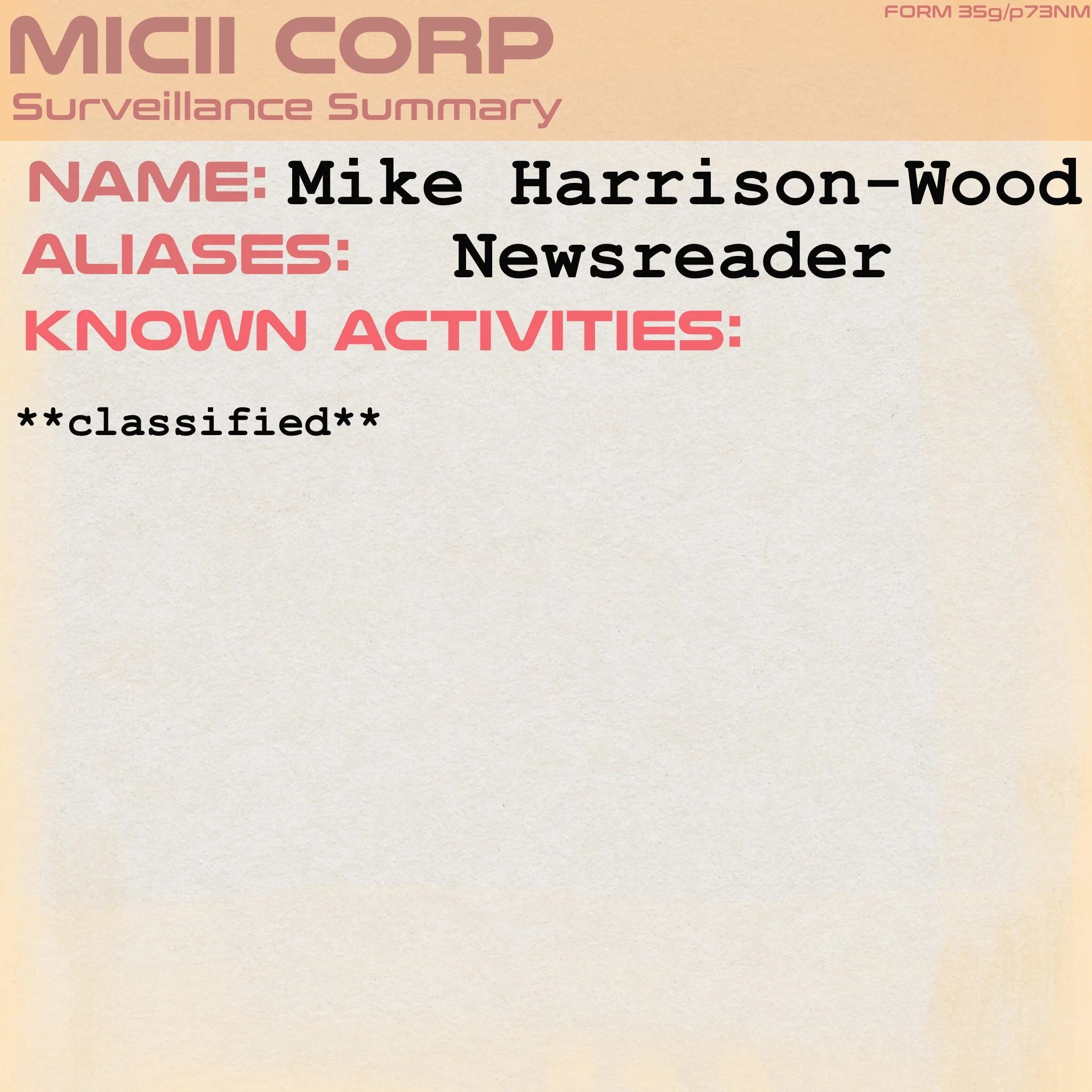 Mike Harrison-Wood, Witchpunk