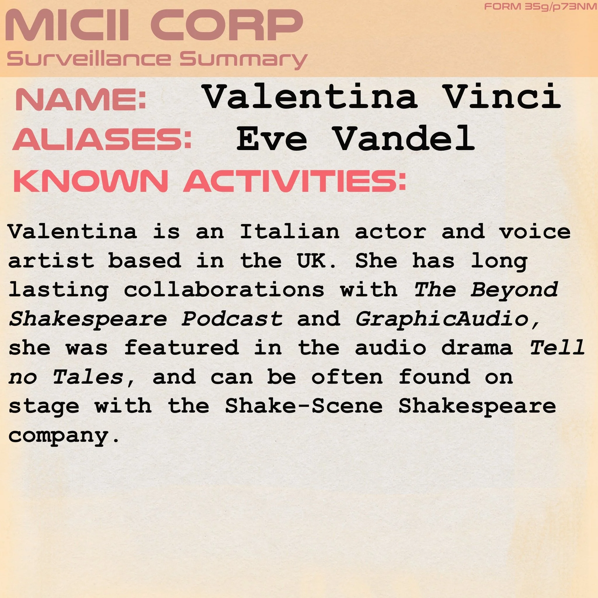 Valentina Vinci, Witchpunk