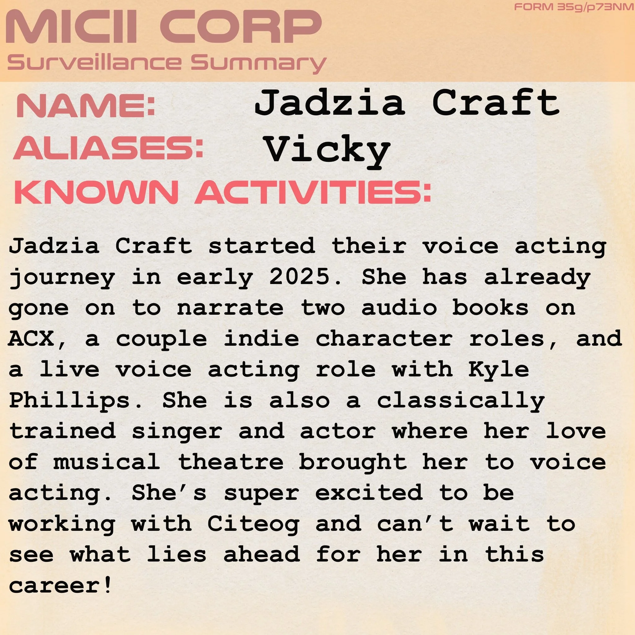 Jadzia Craft, Witchpunk