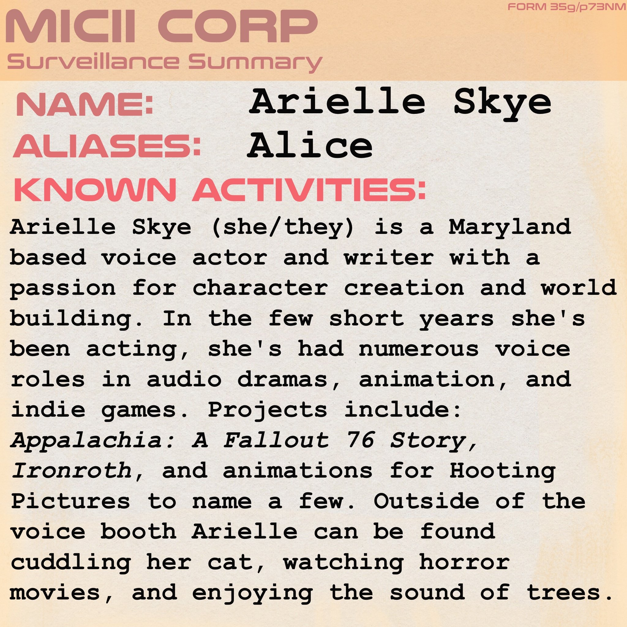 Arielle Skye, Witchpunk