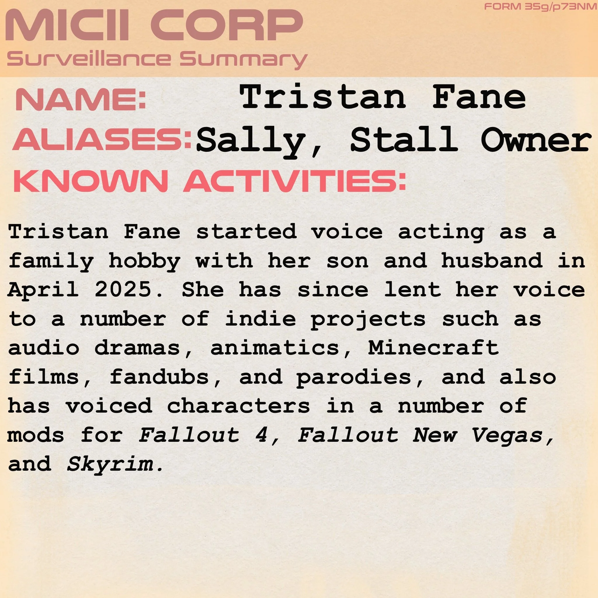 Tristan Fane, Witchpunk