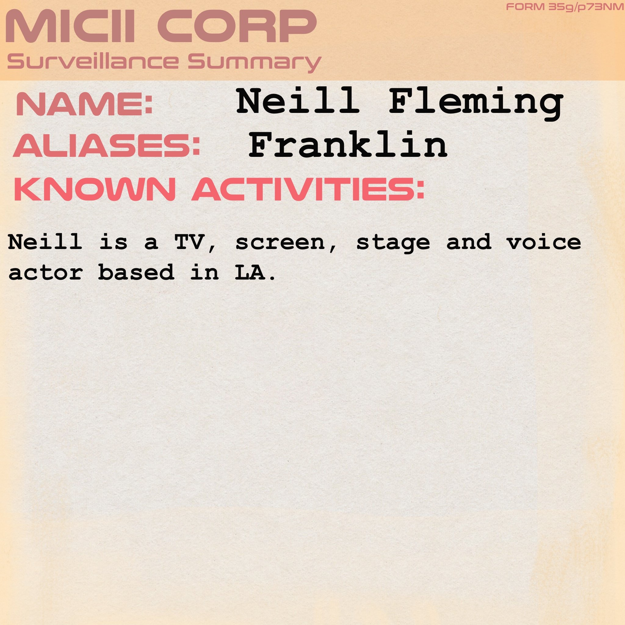 Neill Fleming, Witchpunk