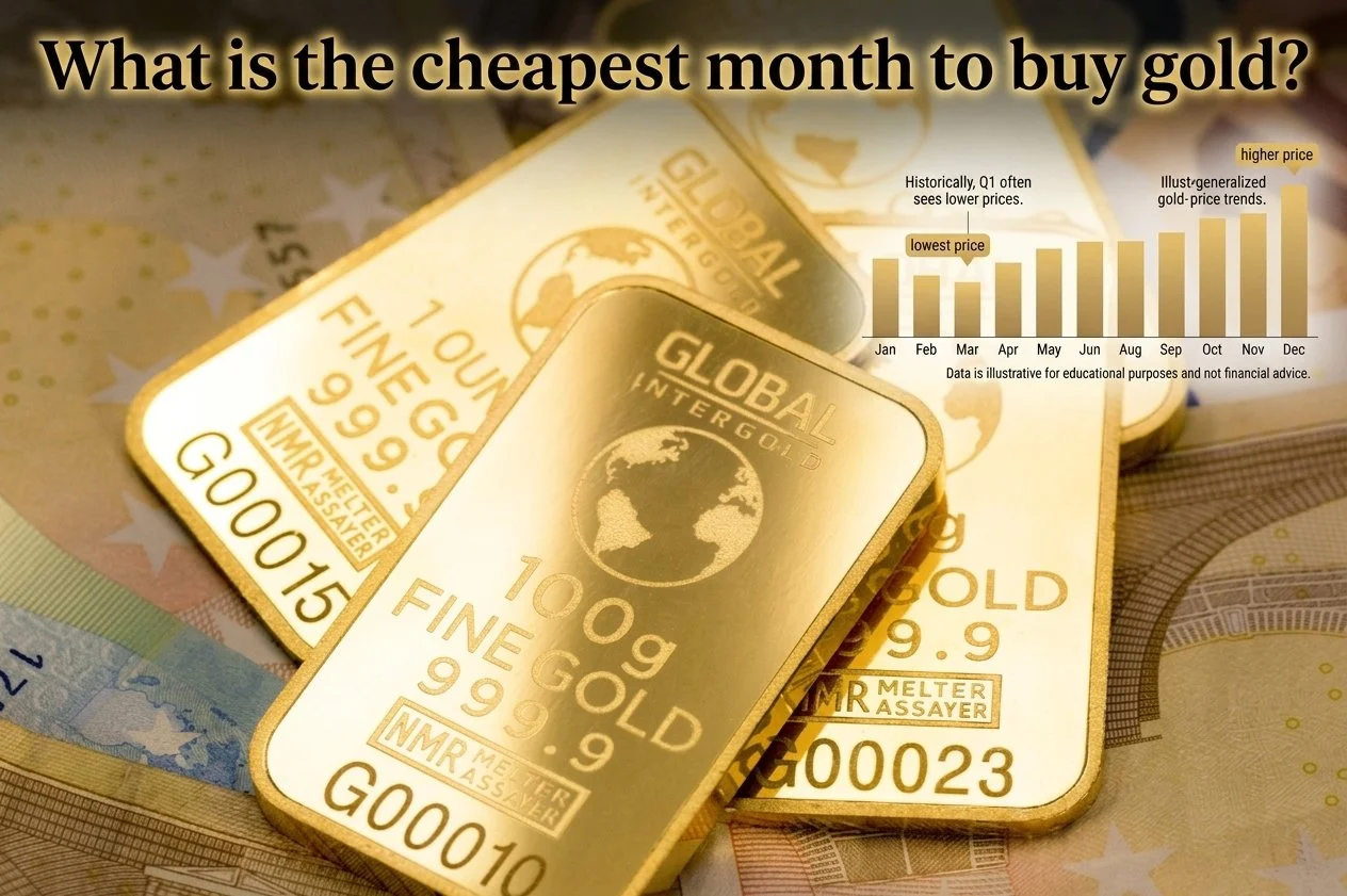 What is the cheapest month to buy gold?