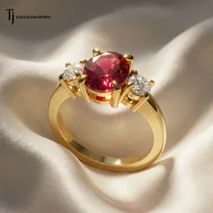 White gold engagement ring with rhodium shine and diamond setting