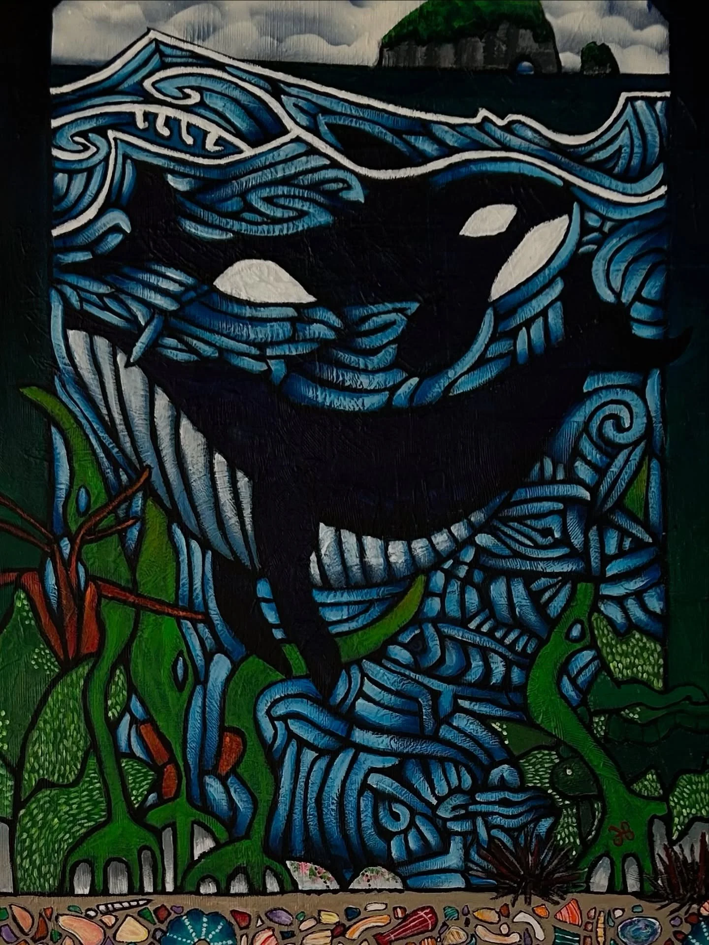 Here’s one I did earlier.
Head down painting hard out.