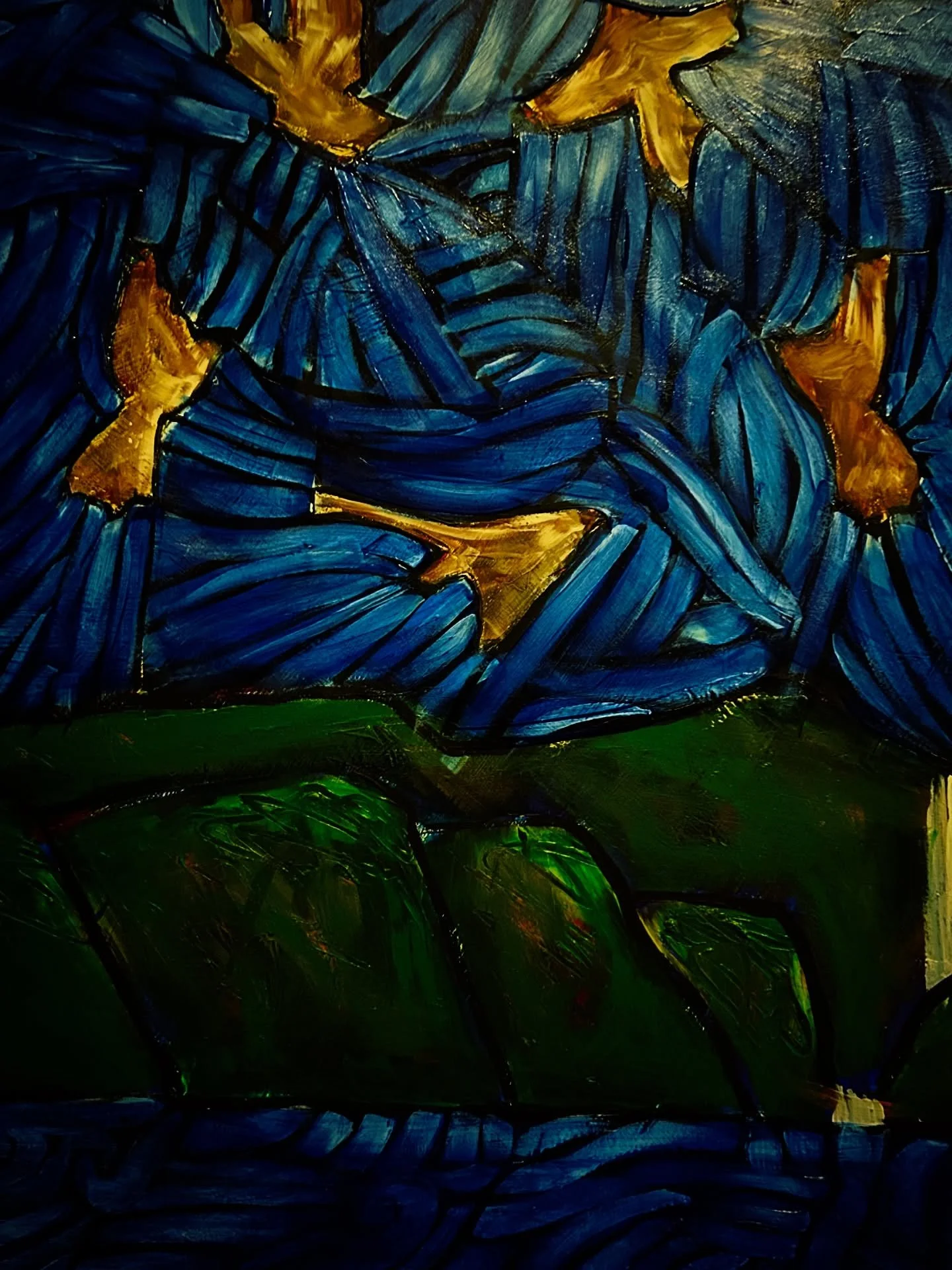 Farm jobs
School
Farm jobs
Dinner
Knit
Paint
Rinse and repeat
Layering up big blue skies. 4 down 4 or 5 to go.