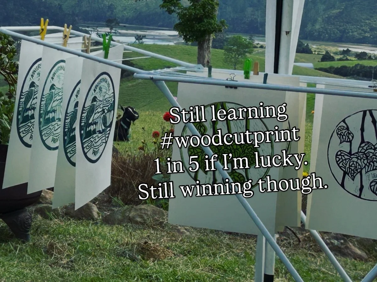 Humbling to be at the beginning of learning a new skill. 
#woodcutpprint