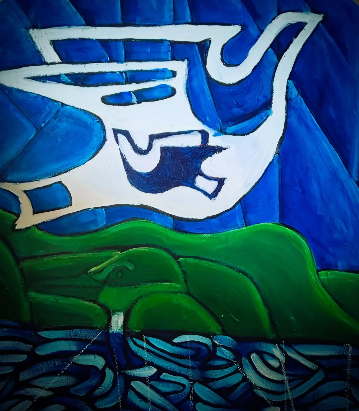 In the rough. Three bird. #artbeforedishes
Grateful for the school break and to be able to paint first in my day.