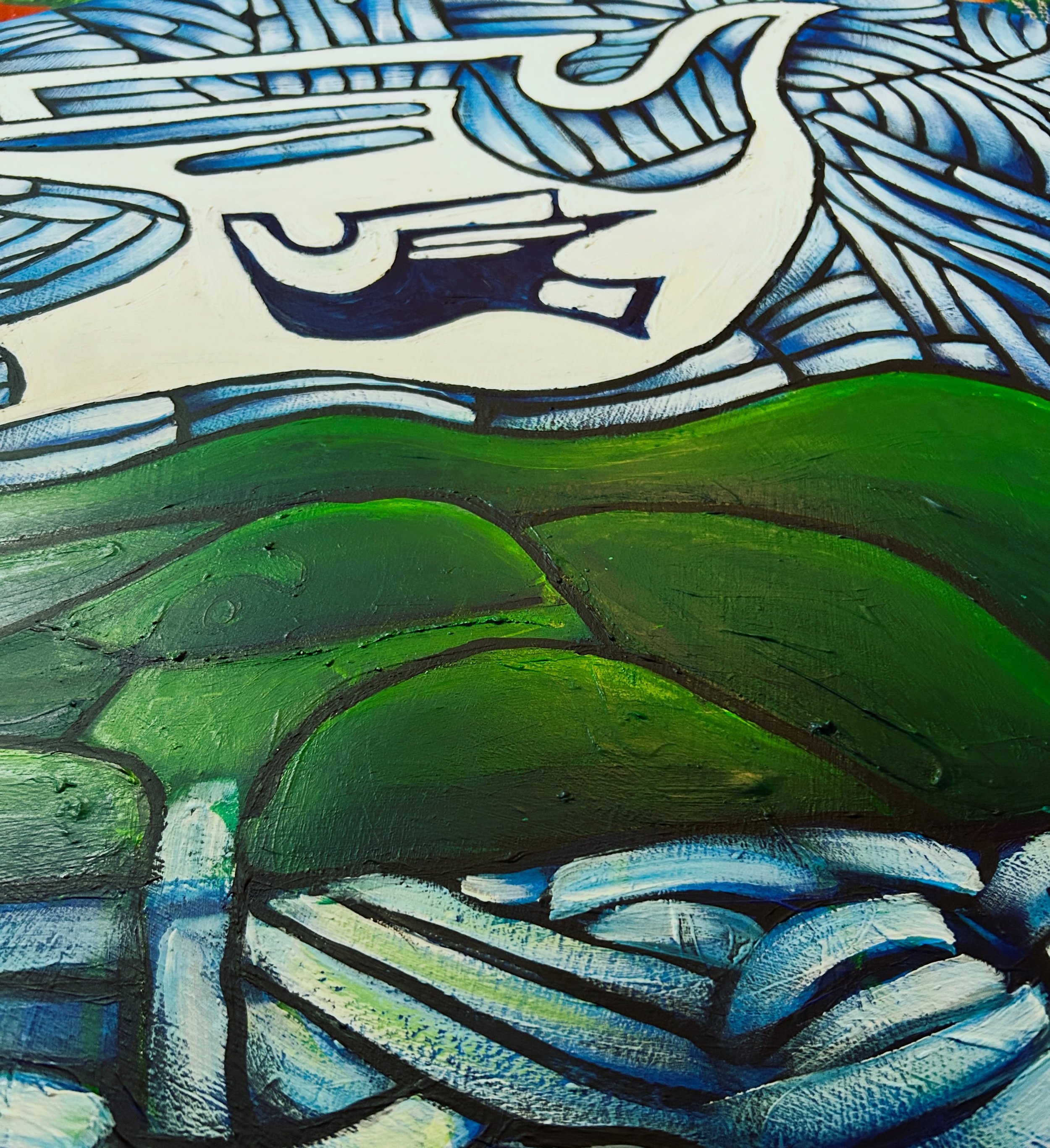 #artbeforedishes 
ThreeBird. Work in progress. 900mm diameter acrylic on board. 
#acrylic
#aotearoa
#newzealand
#bayofislands