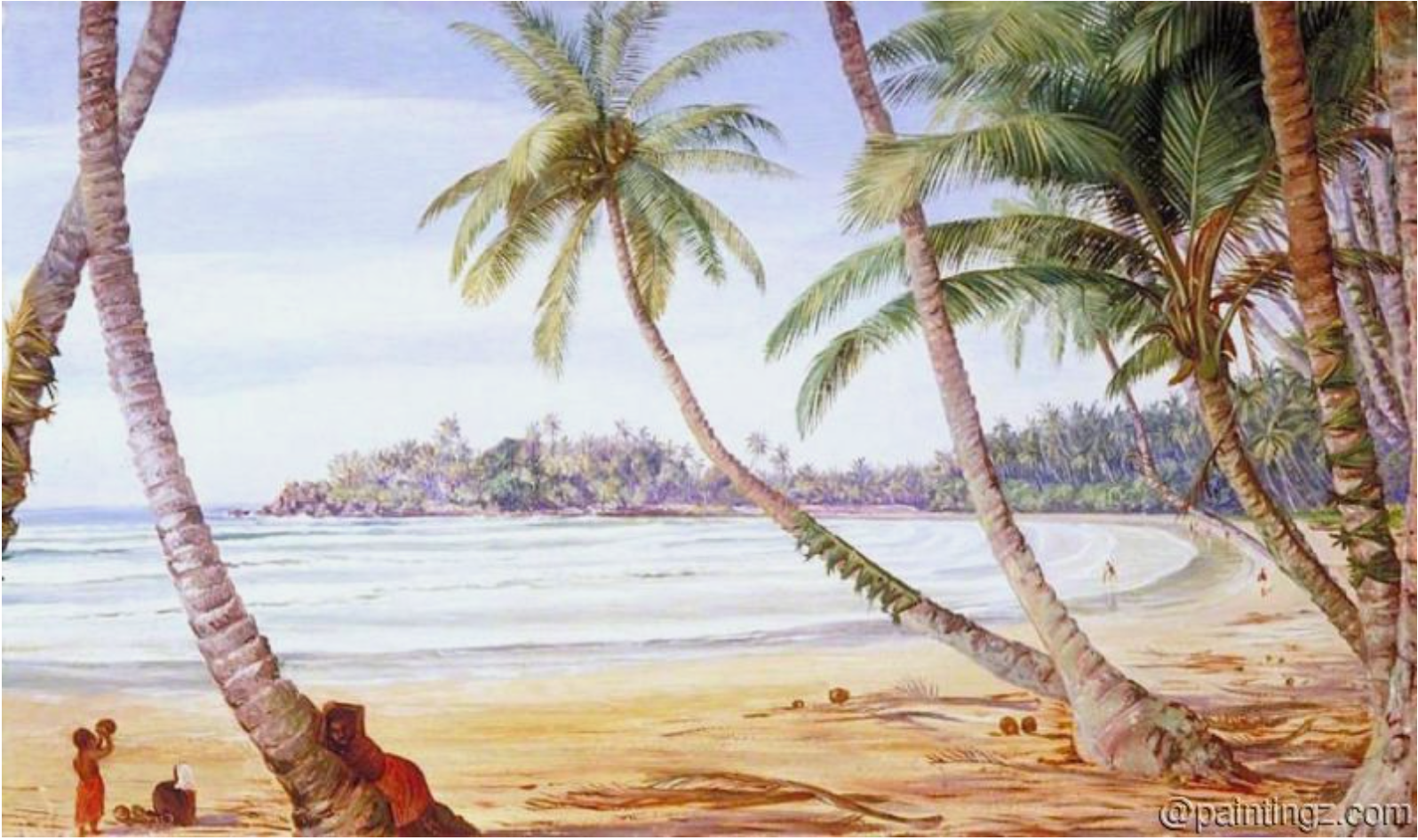 Marianne North, View Near Galle, 1875-1877 .png