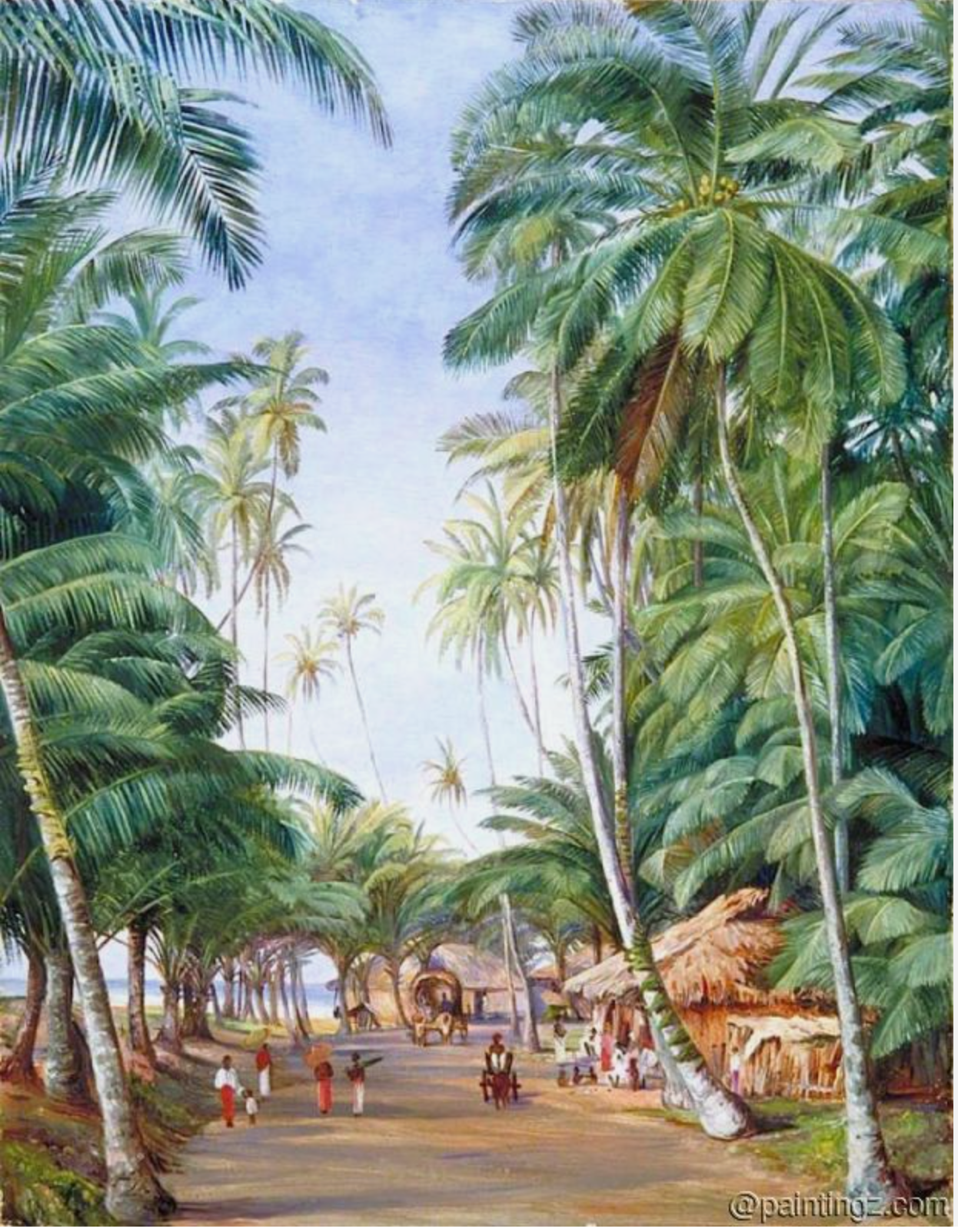 Marianne North View Near Galle 1875-77 Ceylon .png