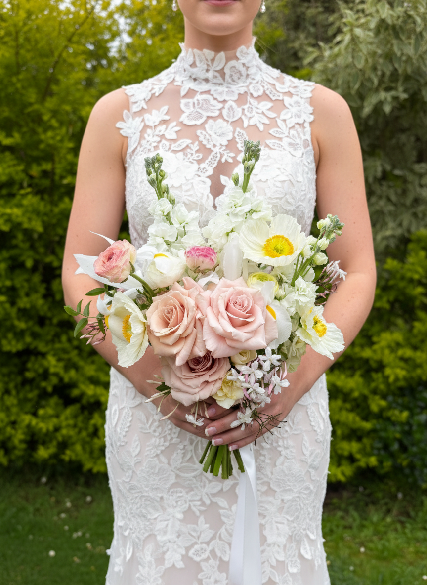 Bridal bouquet -blush tones