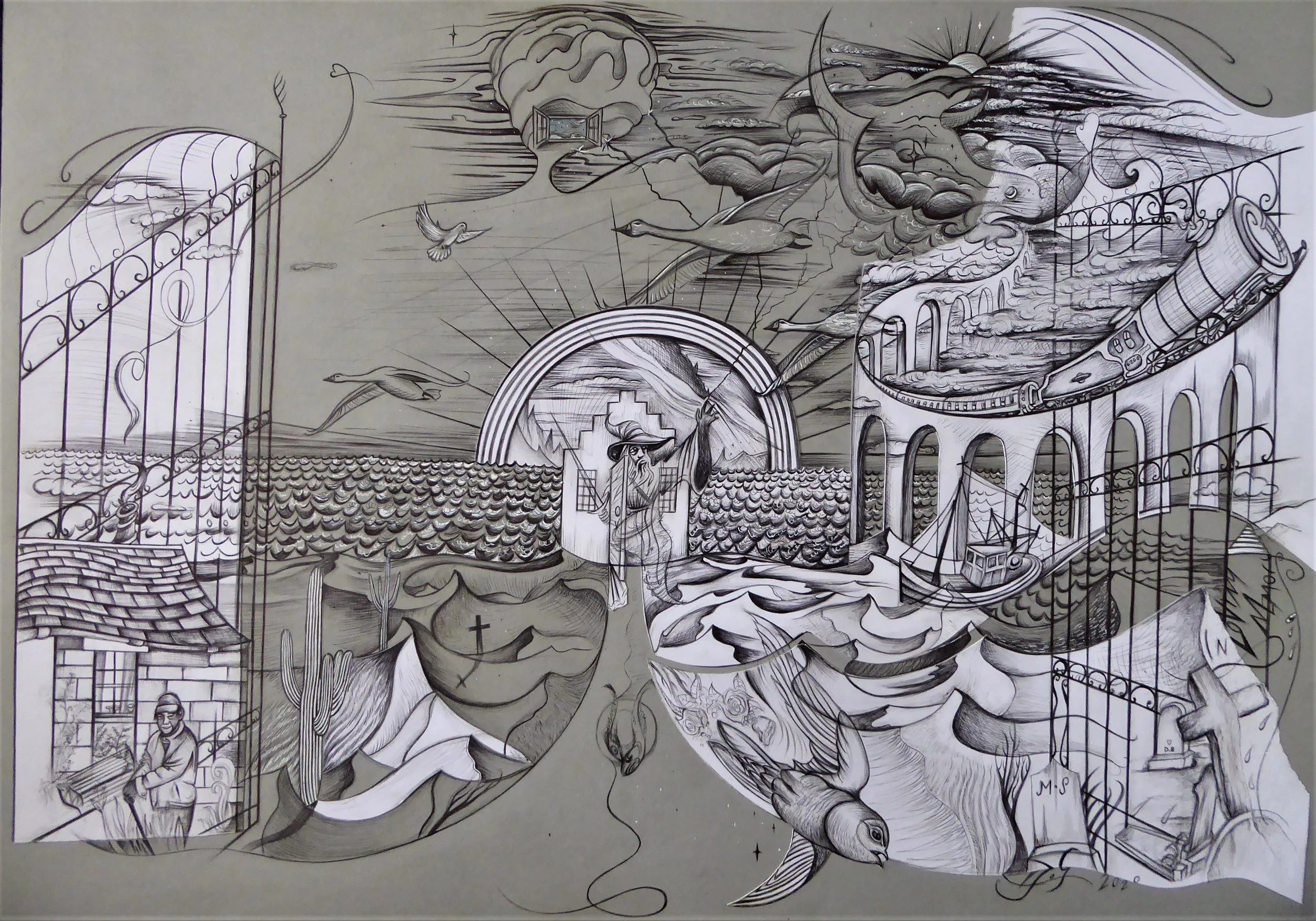 𝐈𝐧 𝐥𝐨𝐯𝐢𝐧𝐠 𝐦𝐞𝐦𝐨𝐫𝐲, 2020. Is to represent those that are no longer with us.  To create something that lives forever.  And in this case, whilst developing a technique, I was drawn to use the Cemetery of Inverbervie as the backdrop, for my 