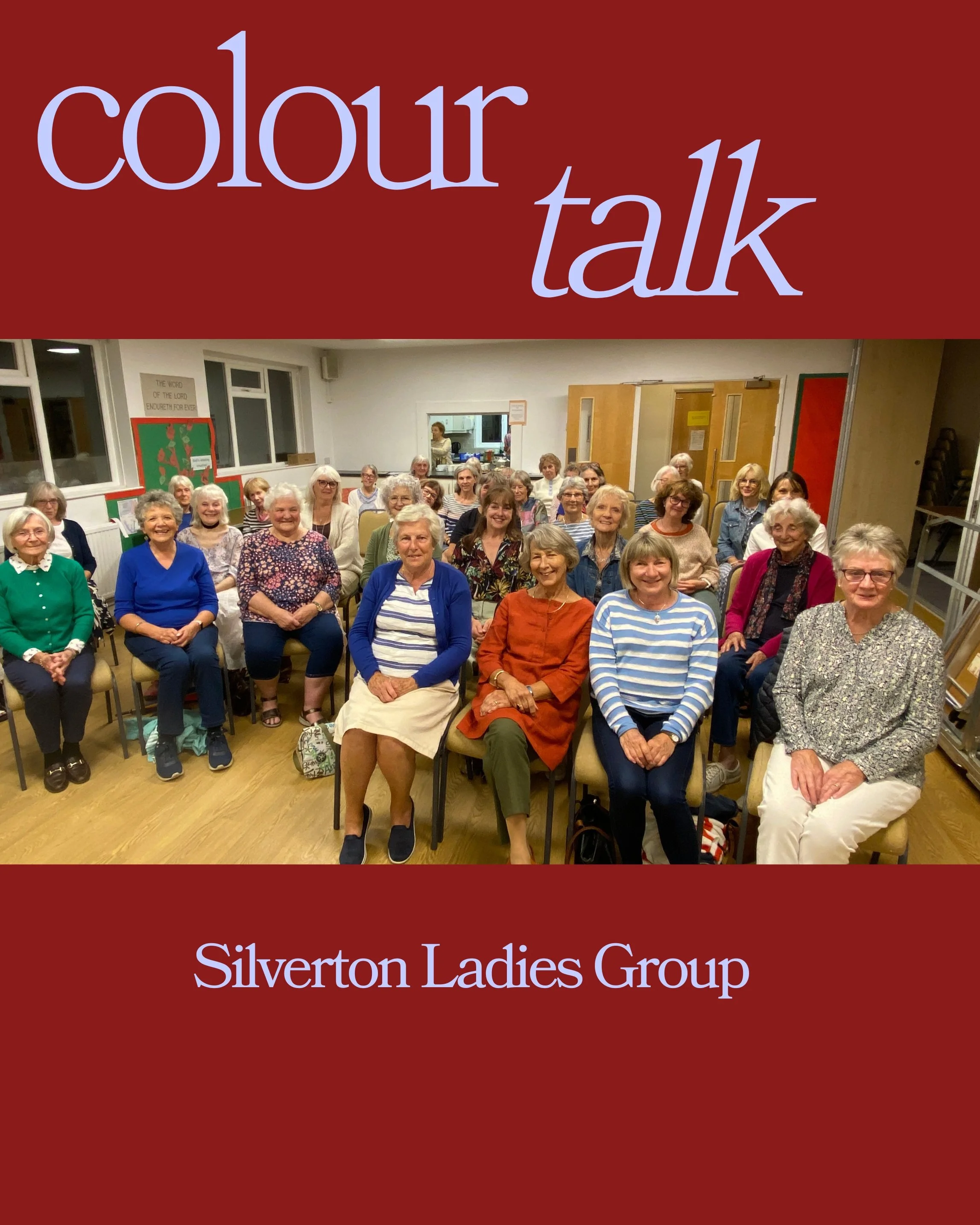 I really enjoyed providing a colour talk to the Silverton Women's Group. It is such a good feeling having years of knowledge on colour and sharing it with others.

Here is what they said 
"Thank you for giving an excellent presentation to the Si