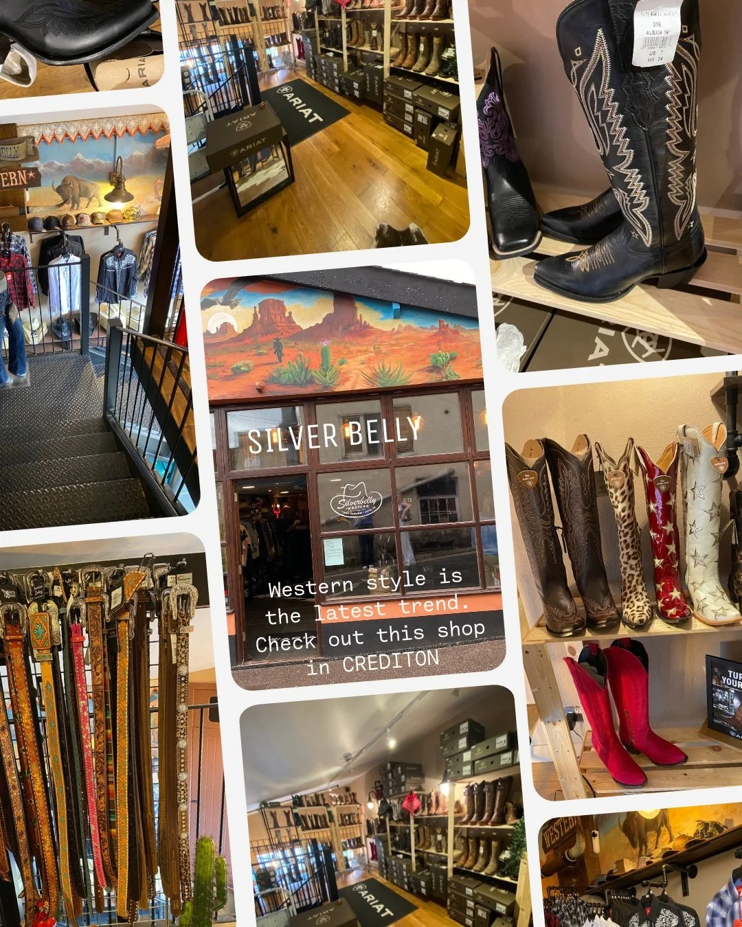Howdy Cowboy!
It's all back. I bought my first cowboy boots in the USA when I was 18. 

Love this style.. who would have thought that there is a shop where you can buy and look at Crediton! 

If you are unsure of your style or colouring.. why not boo