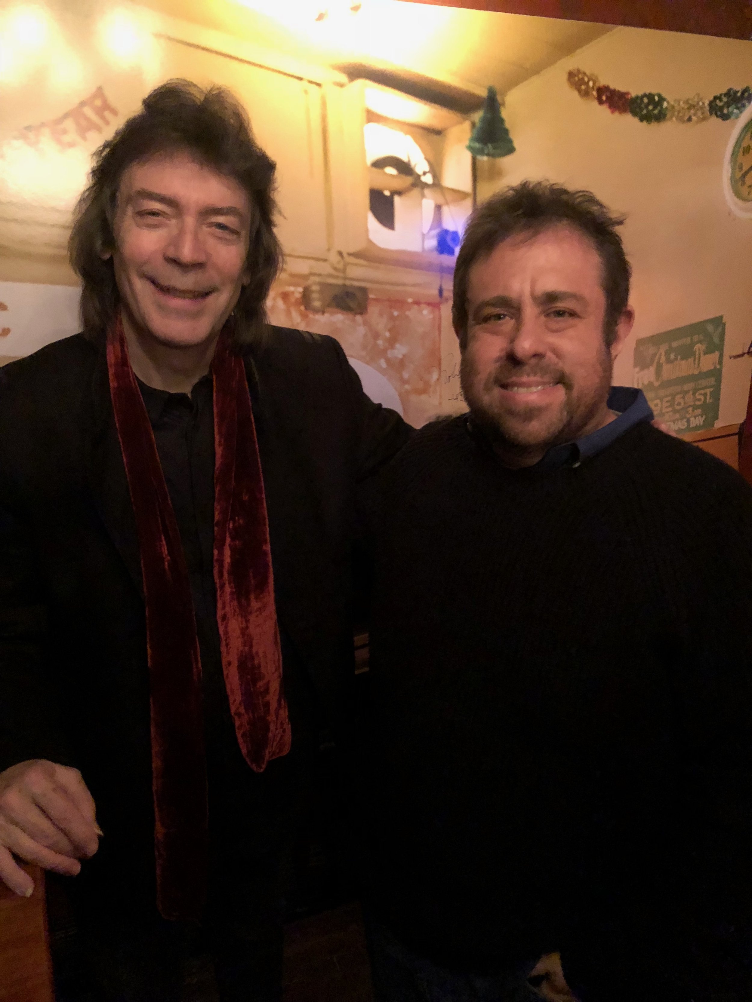 Guitar virtuoso Steve Hackett (Genesis, GTR) and JA.