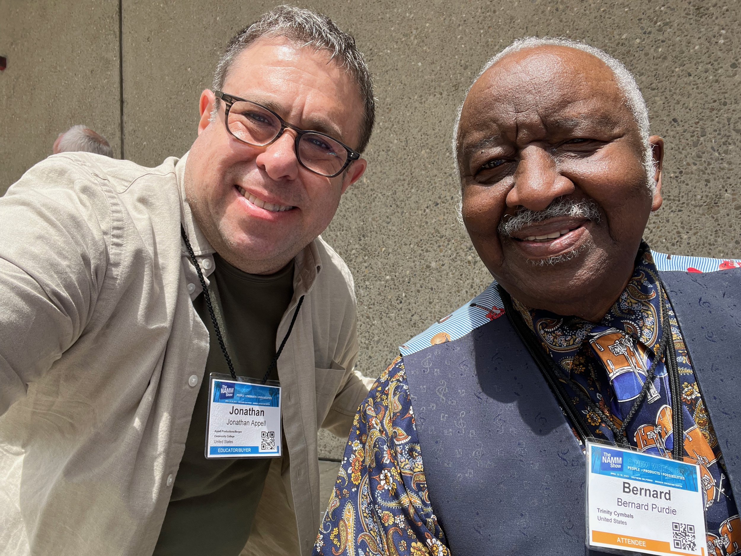 JA and drumming legend Bernard "Pretty" Purdie (Steely Dan, Aretha Franklin...)