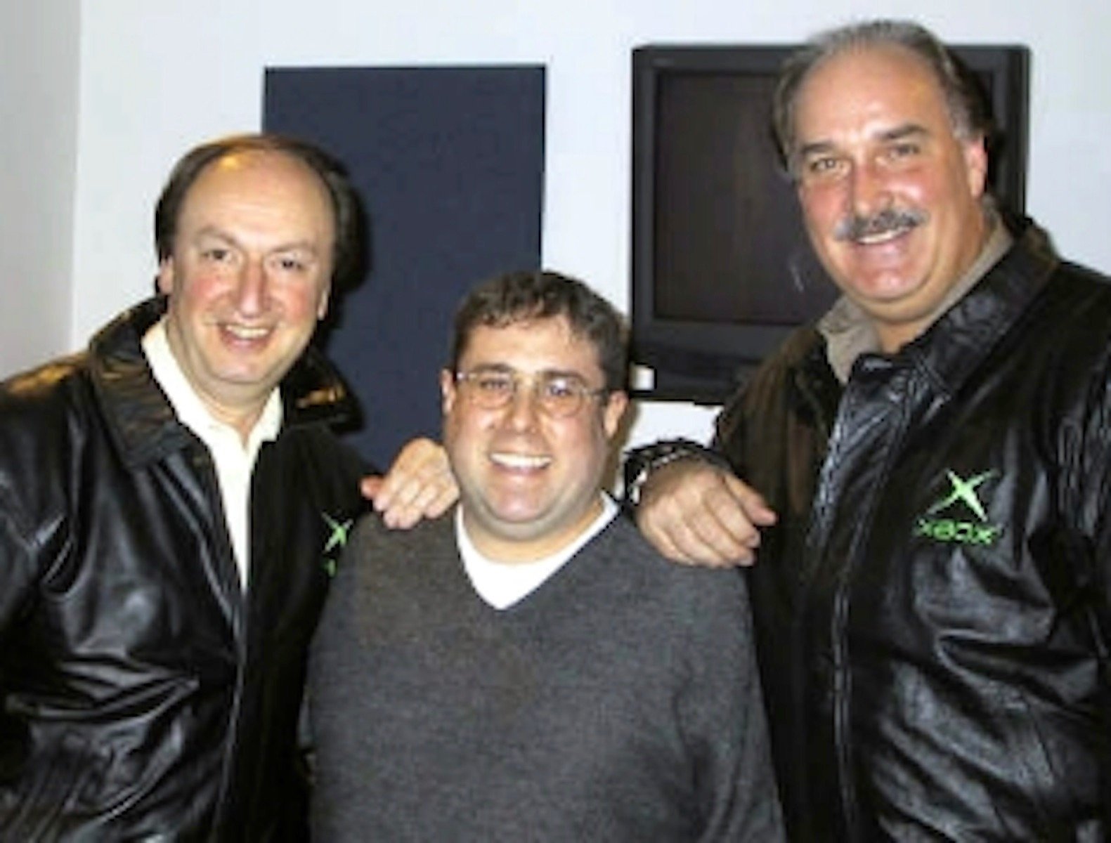 Sam Rosen, JA & John Davidson recording voices for the very first X-Box hockey game.
