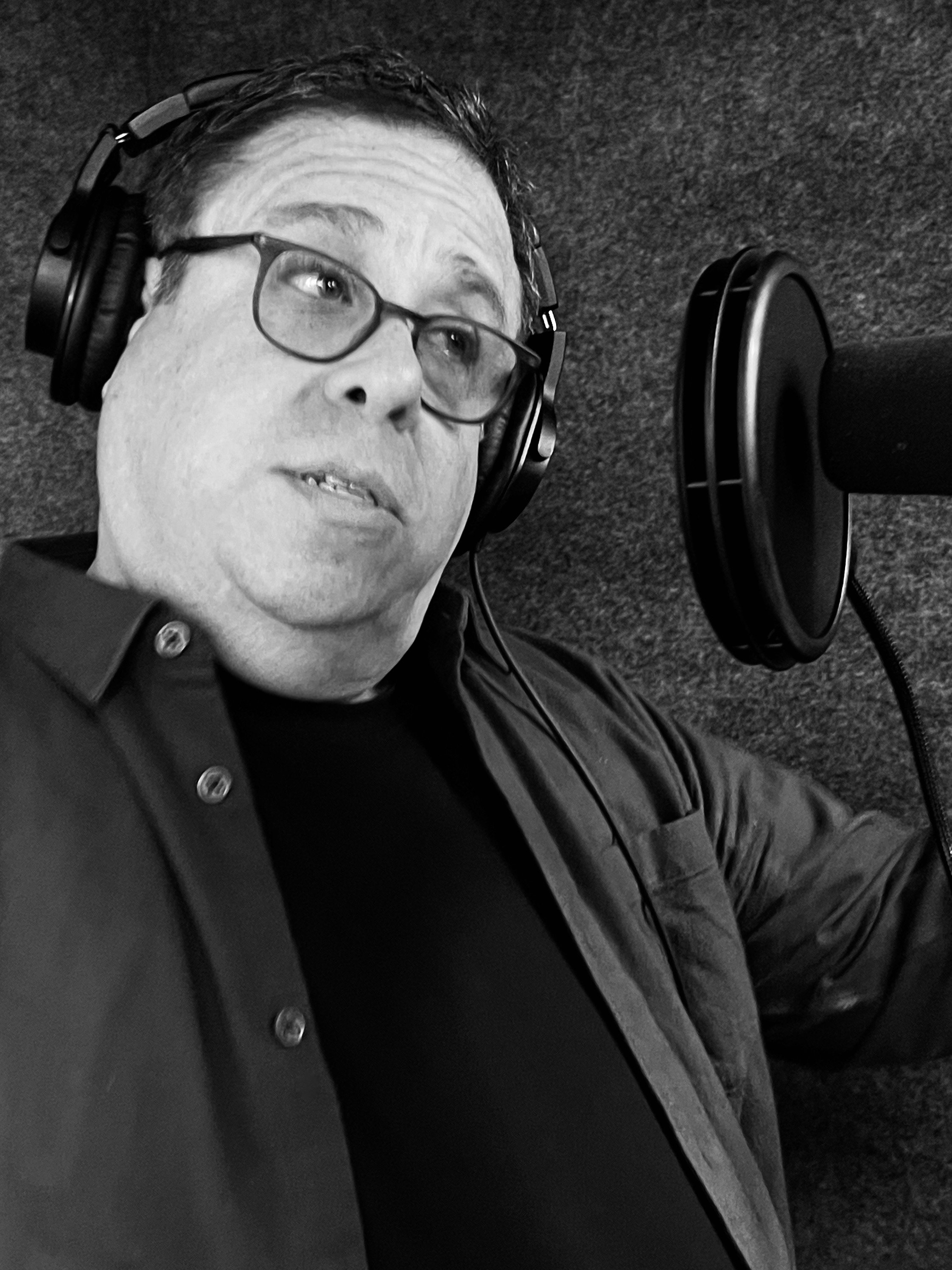 JA goofing around between takes.