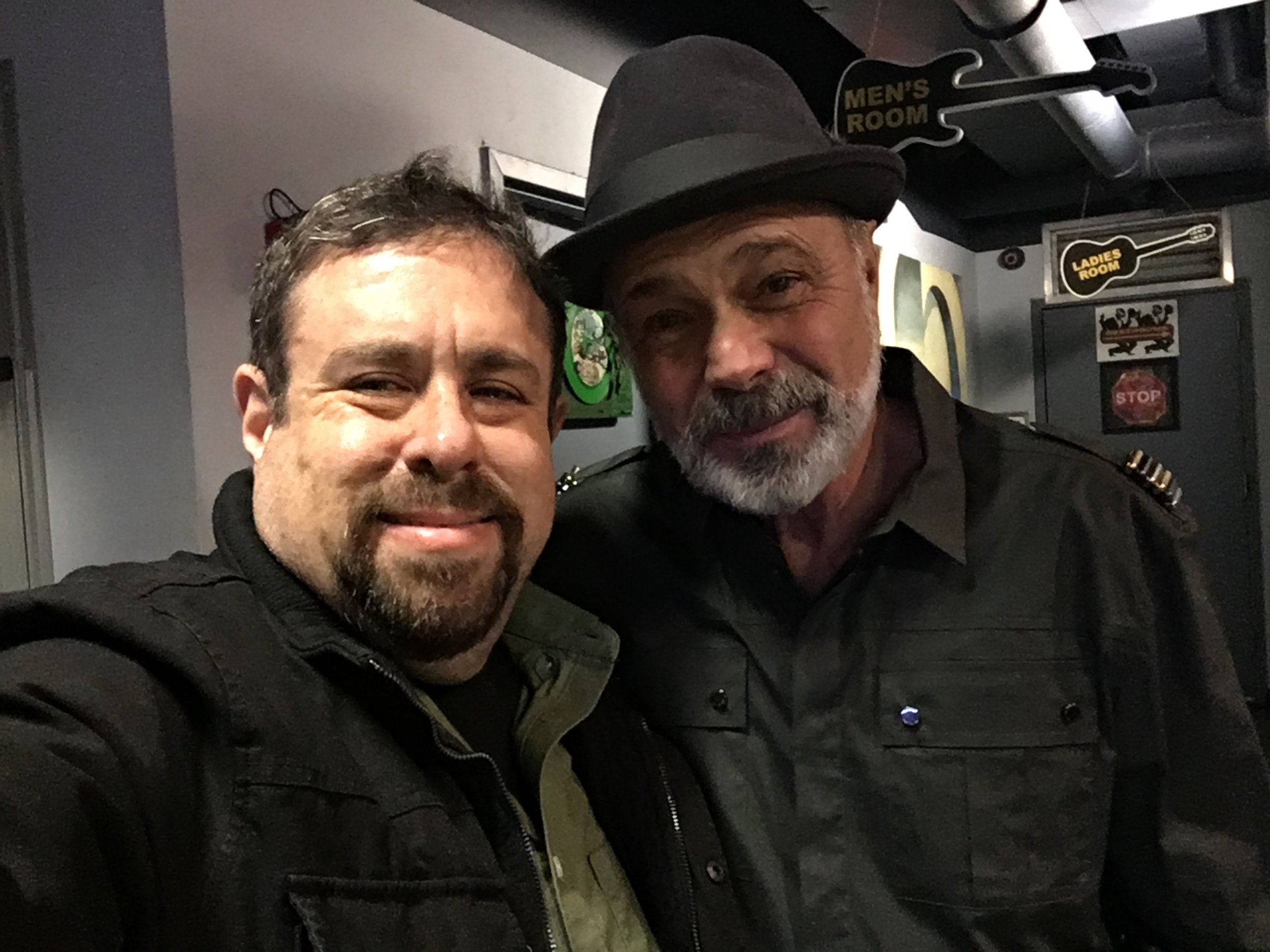 JA backstage with Danny Seraphine (original drummer in Chicago)