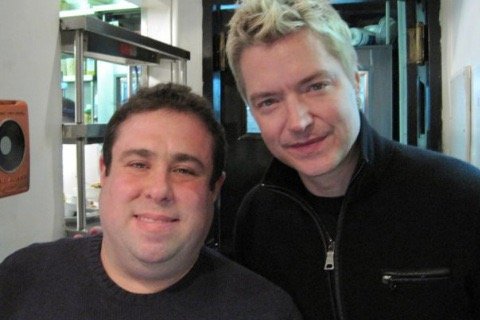 JA backstage with Chris Botti.