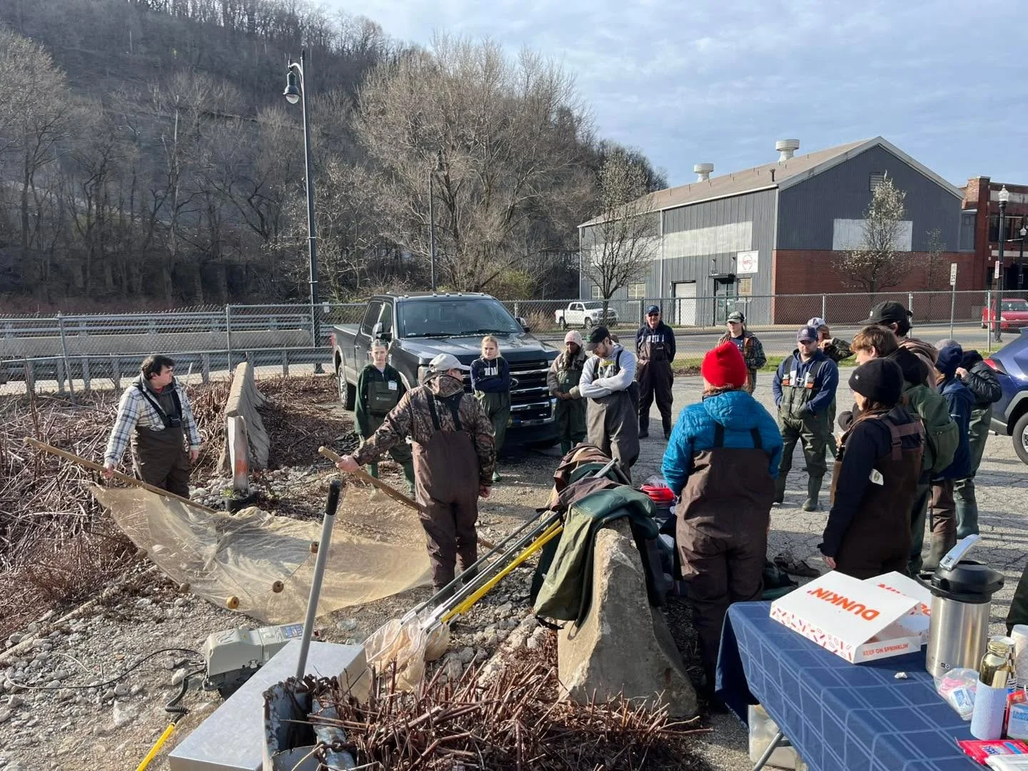 What lives beneath the surface, and how do we find out? AN ELECTROFISHING SURVEY!

Dr. Brady Porter from Duquesne University is leading a team of students and volunteers in an electrofishing survey in Saw Mill Run today. This is a common scientific s