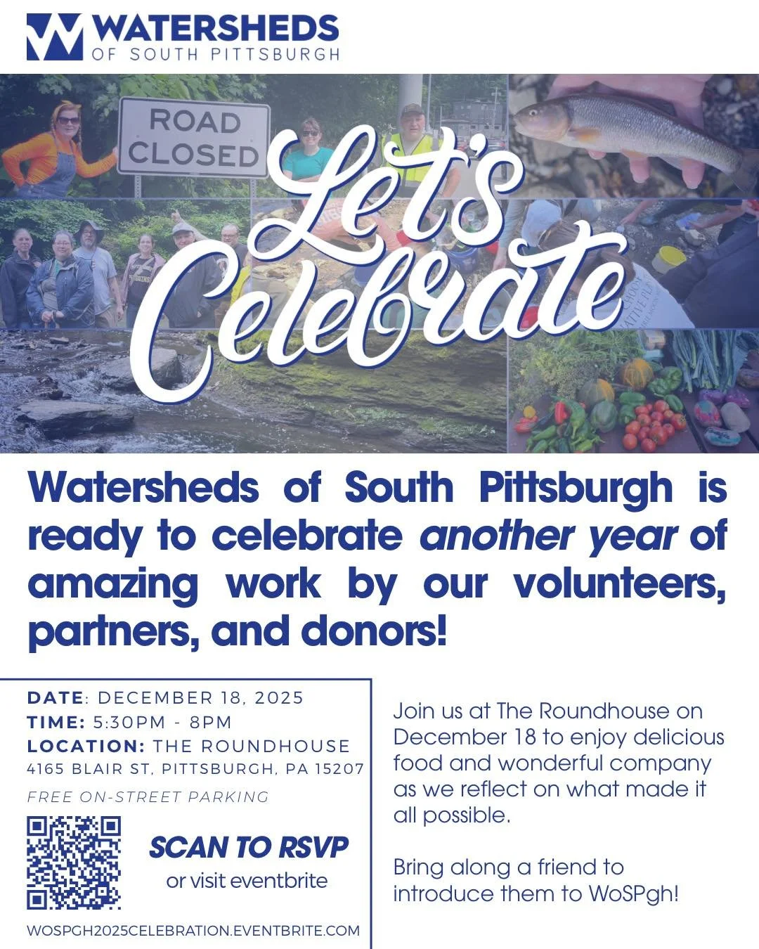 We want to celebrate with our supporters! Join us at our End of Year Celebration on December 18 with friends and family.  Everyone is welcome, RSVP on Eventbrite #wospgh

Visit wospgh2025celebration.eventbrite.com