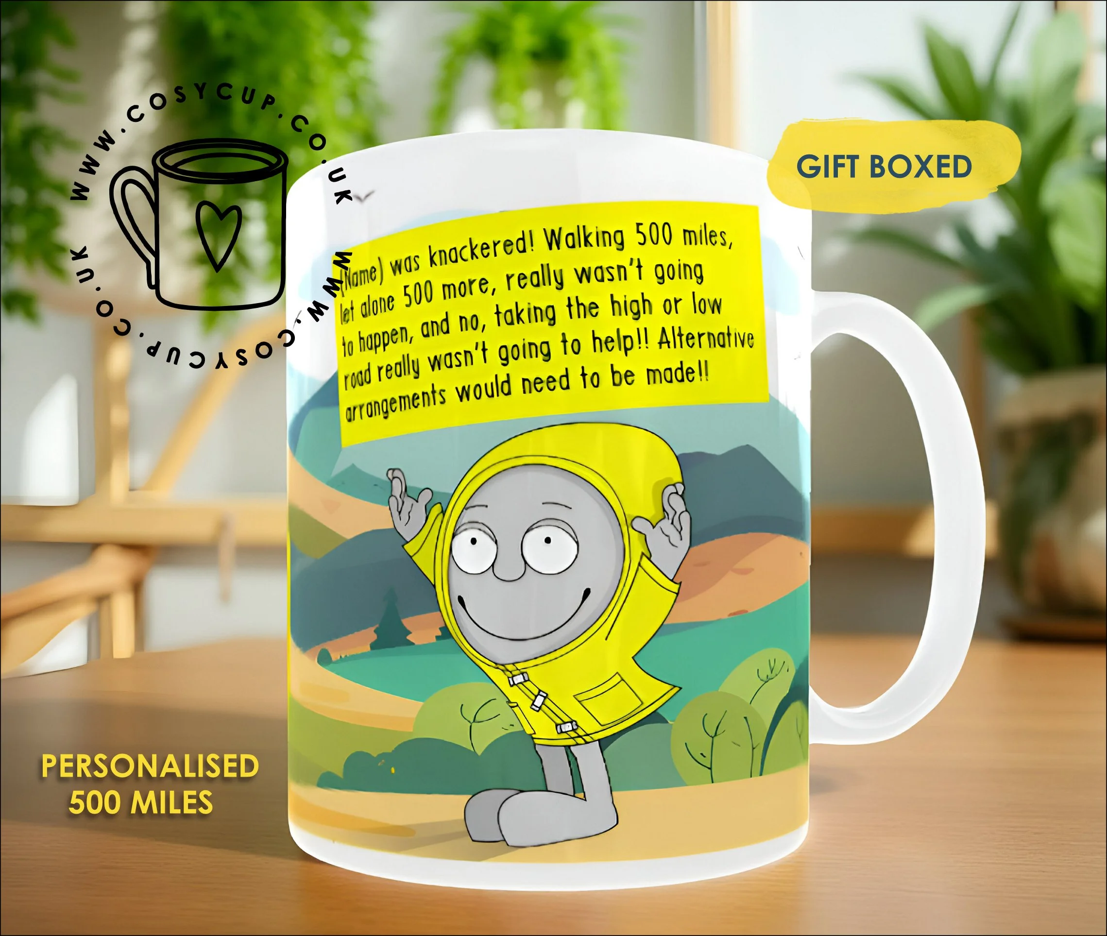 Walk 500 Miles Personalised Mug