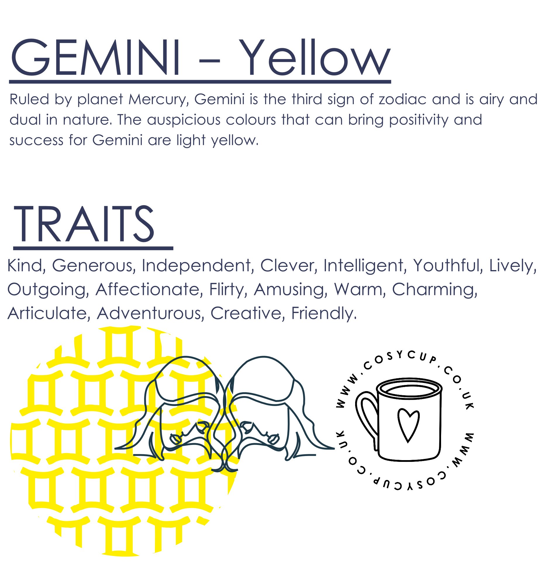 Star Sign, Gemini Mug, Gift for her.
