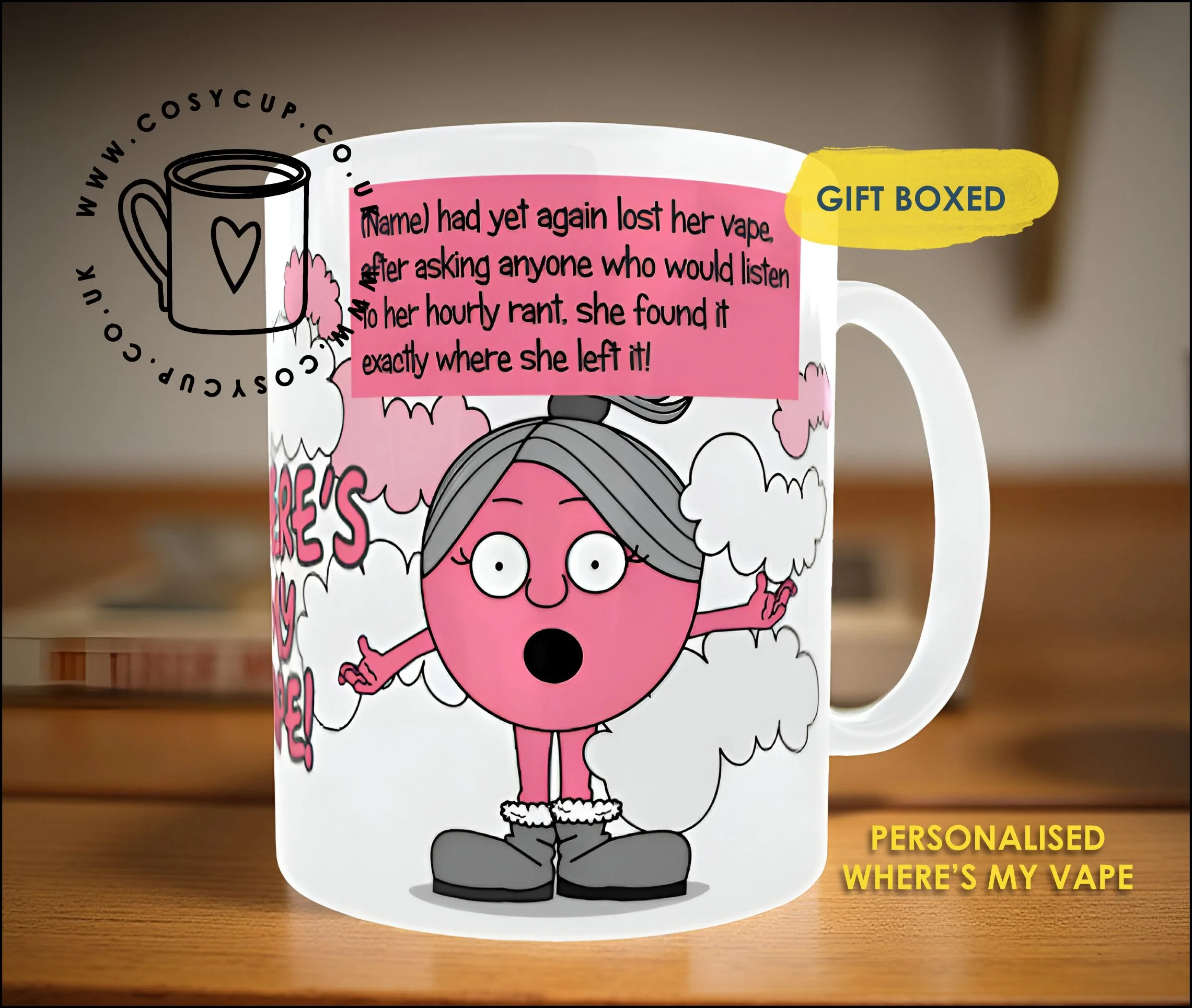 Where's My Vape Funny Personalised Mug