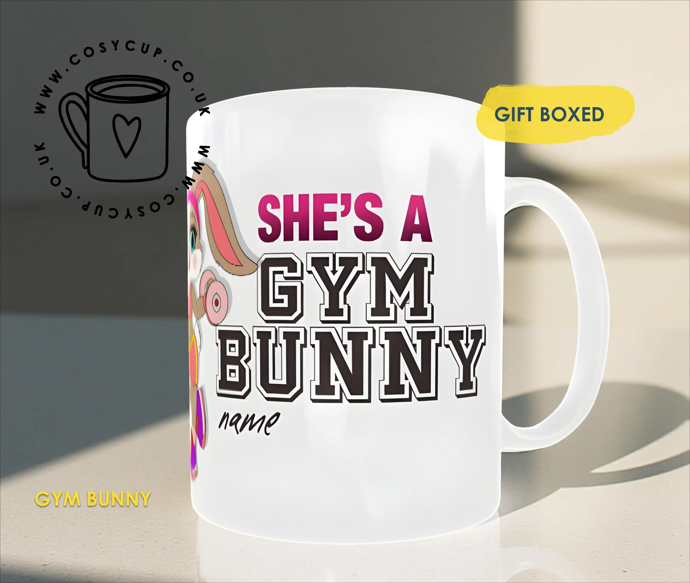 Gym Bunny Personalised Mug