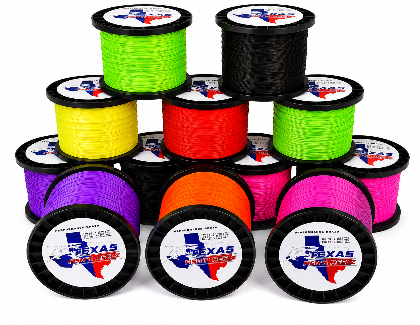 Solid 8 Strand & Hollow Core Braided Line Spools (2,750 Yard)