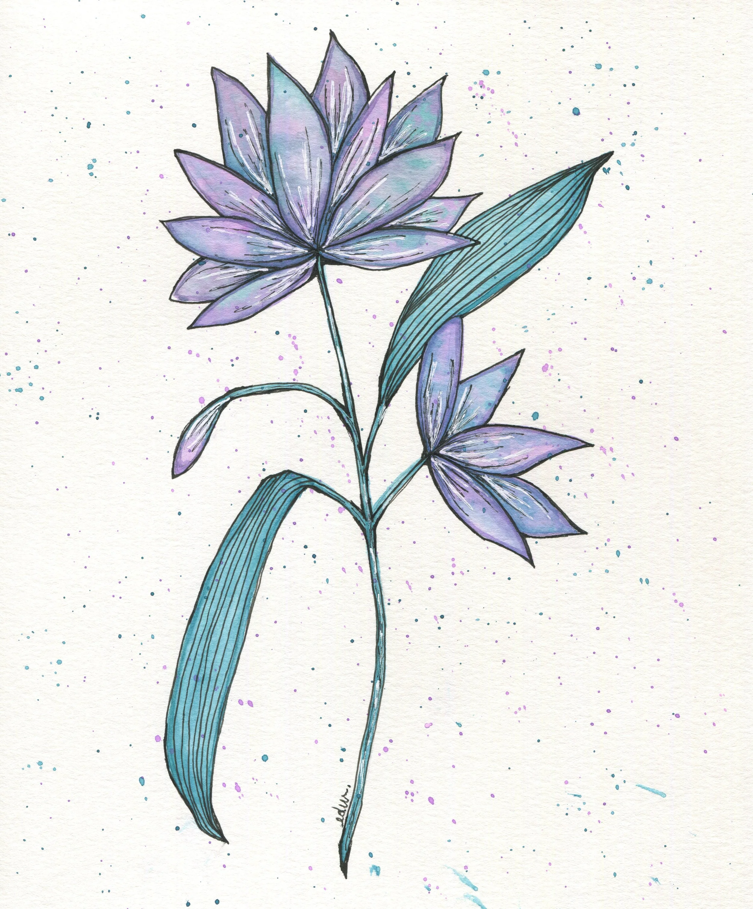 Flowers on single branch 2 turquoise and purple edited.jpg