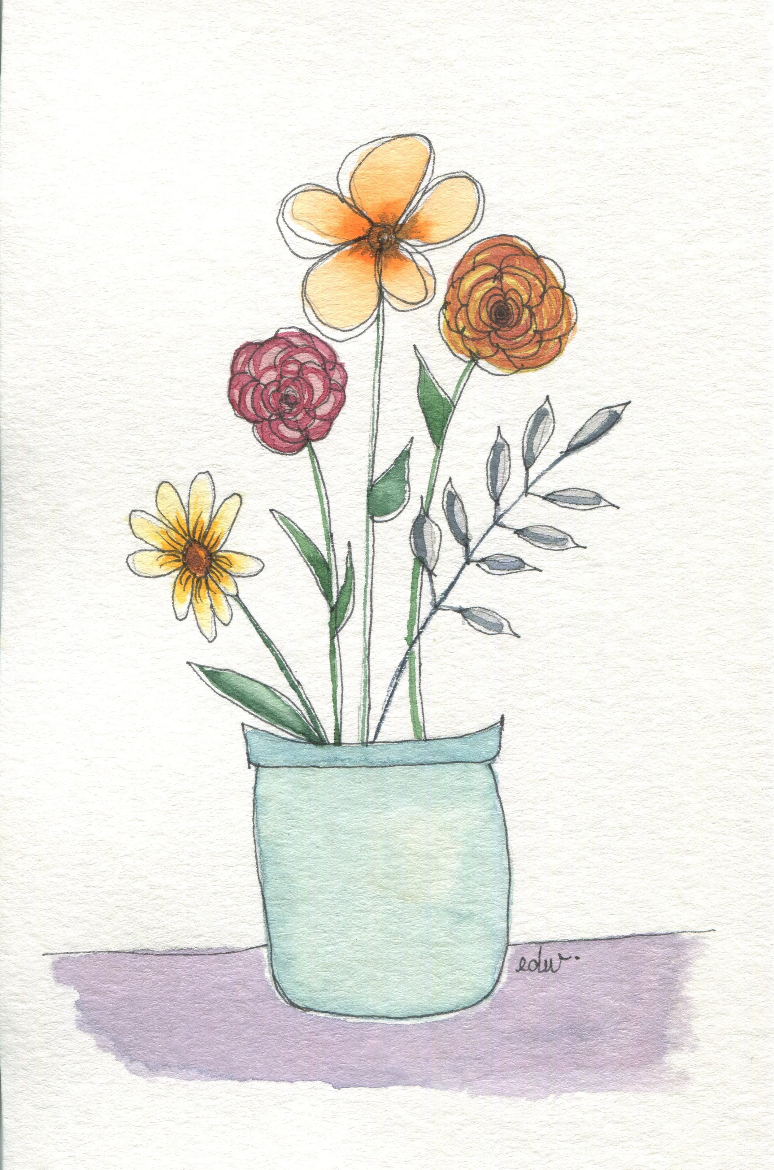 Yello-Orange Flowers in pale blue vase edited.jpg