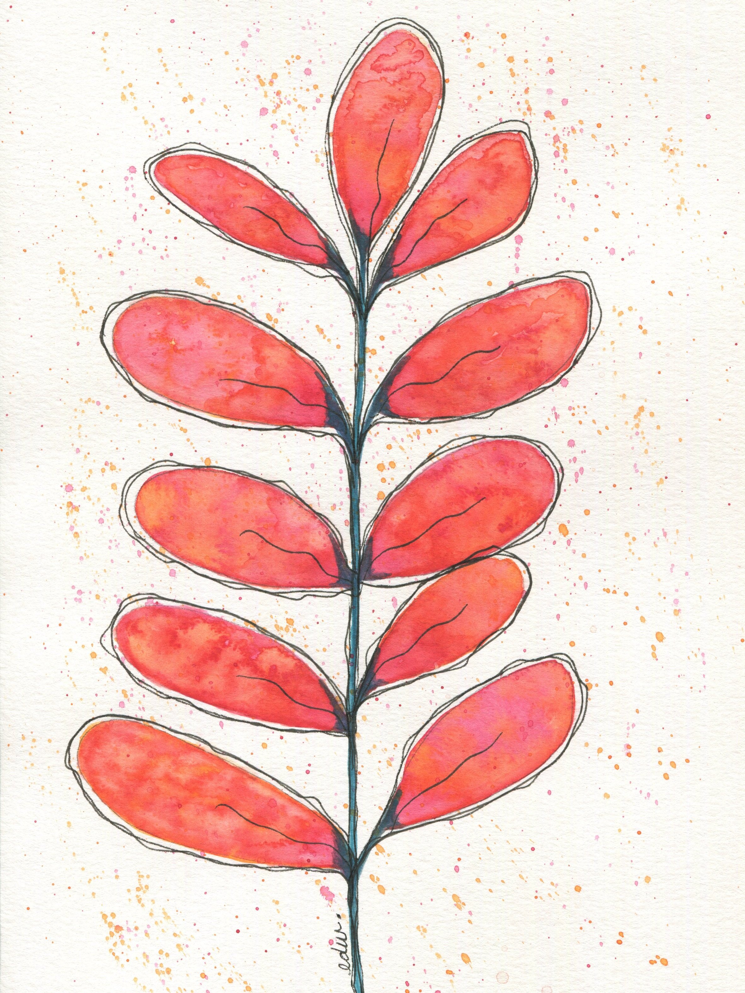 Leaf Branch - orange and red213.jpg