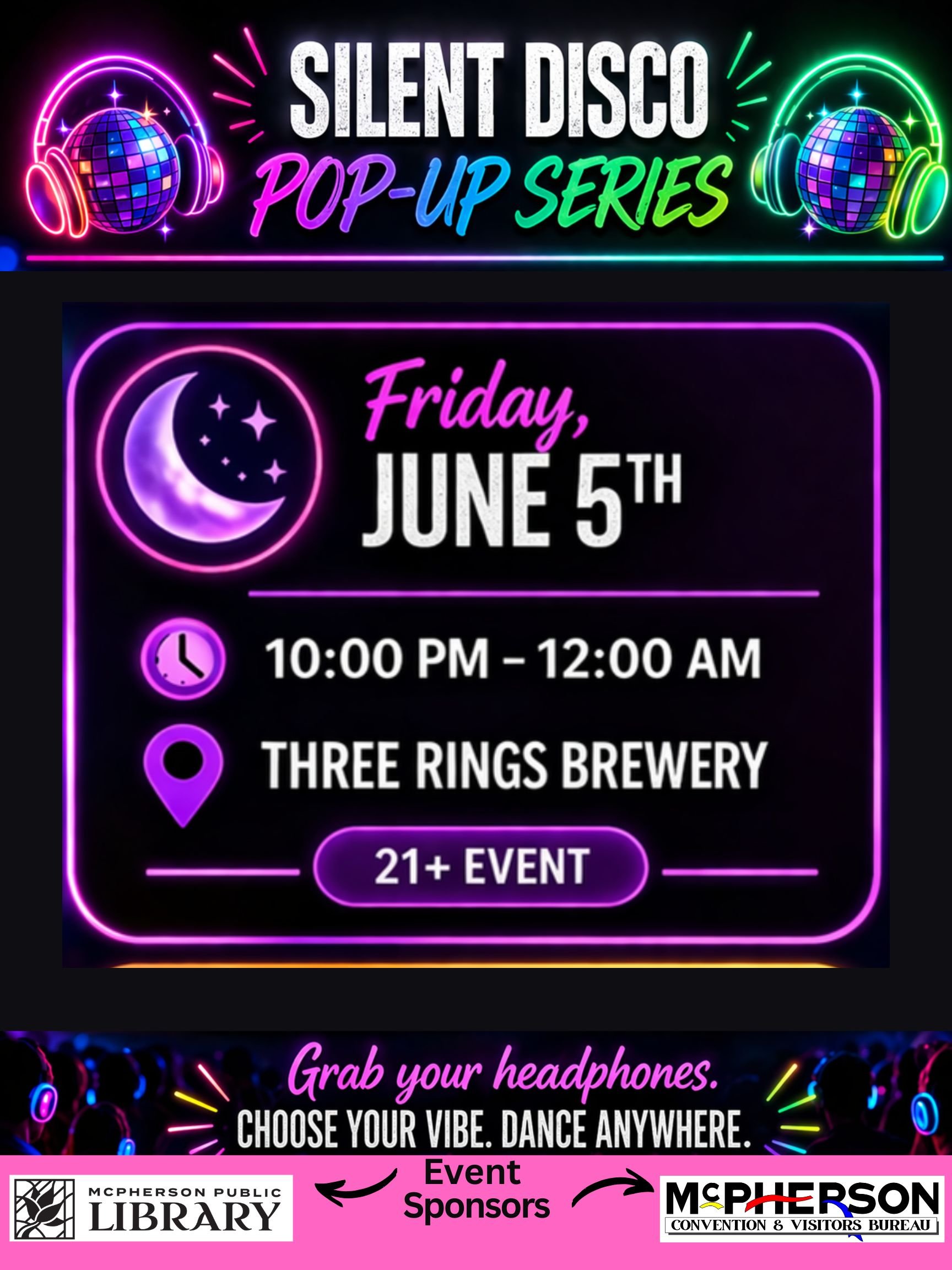 Silent Disco with McPherson Public Library