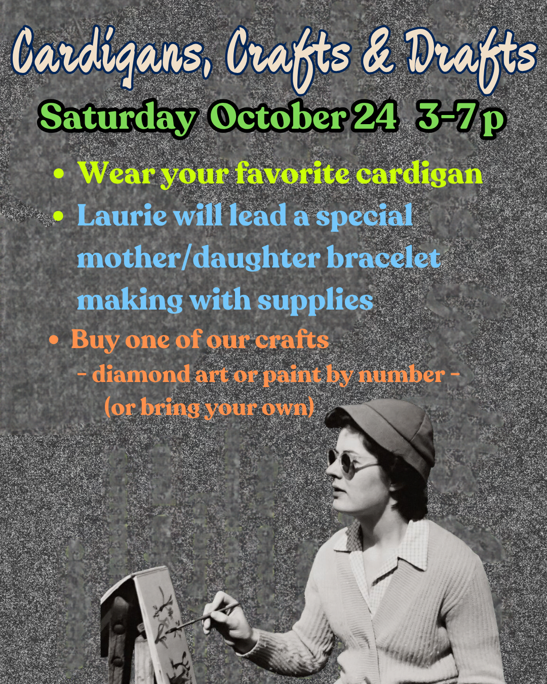 Cardigans, Crafts & Drafts