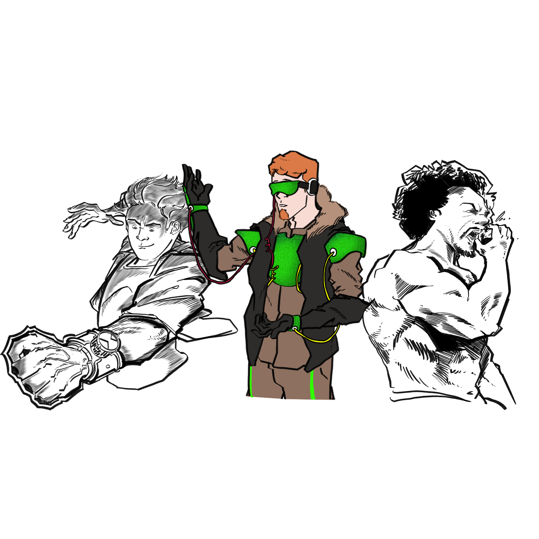 Examples of a half-body.