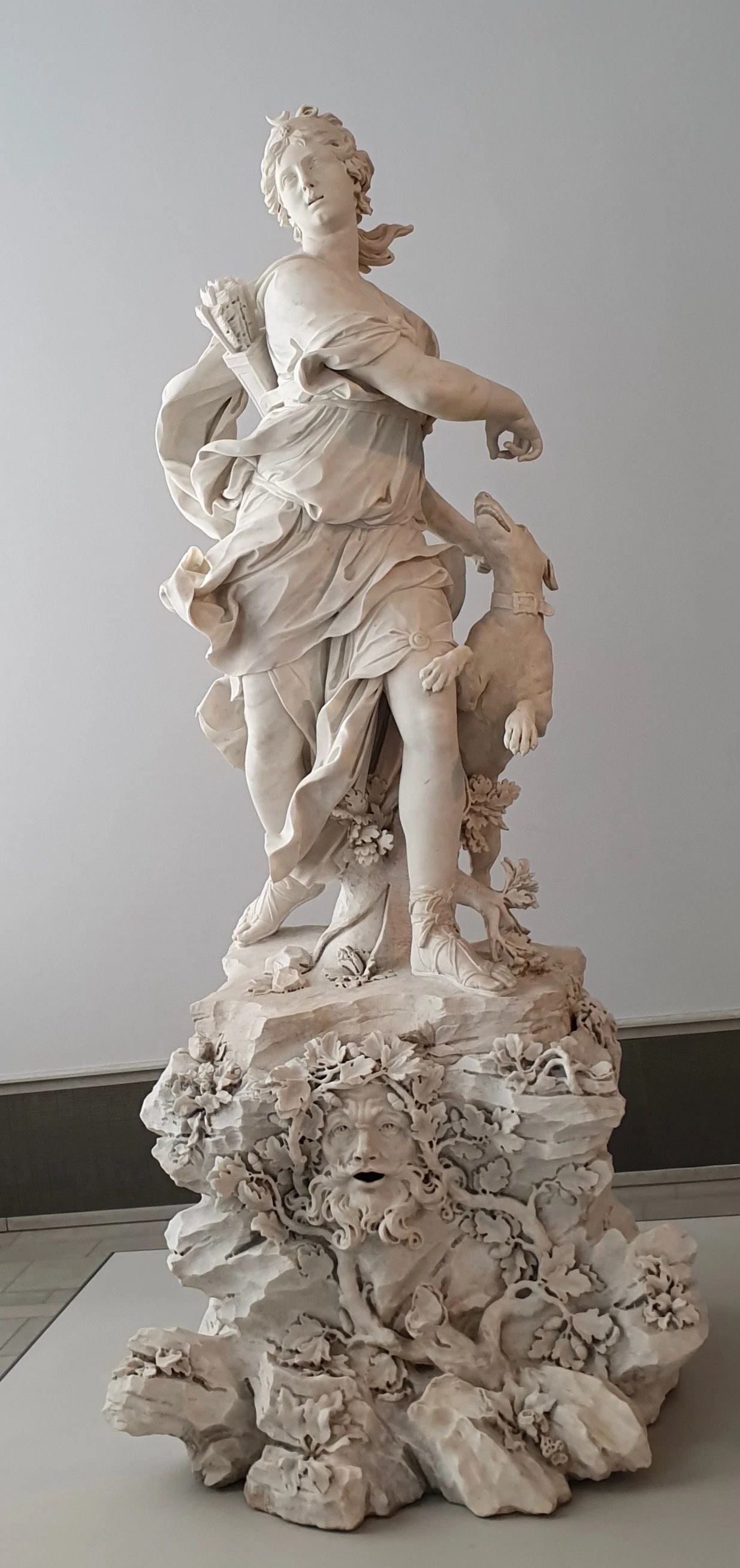 Photo of the statue Diana as Huntress or Diana the Huntress by Bernardino Cametti, now housed at the Bode-Museum in Berlin.