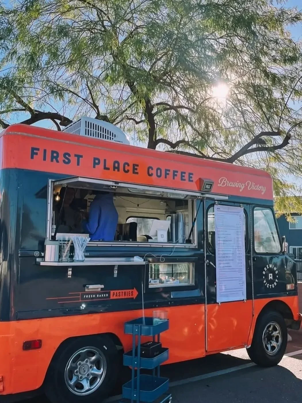 Lucky 🍀 to have @firstplacecoffee right in our hood every week! Stop by neighbors!