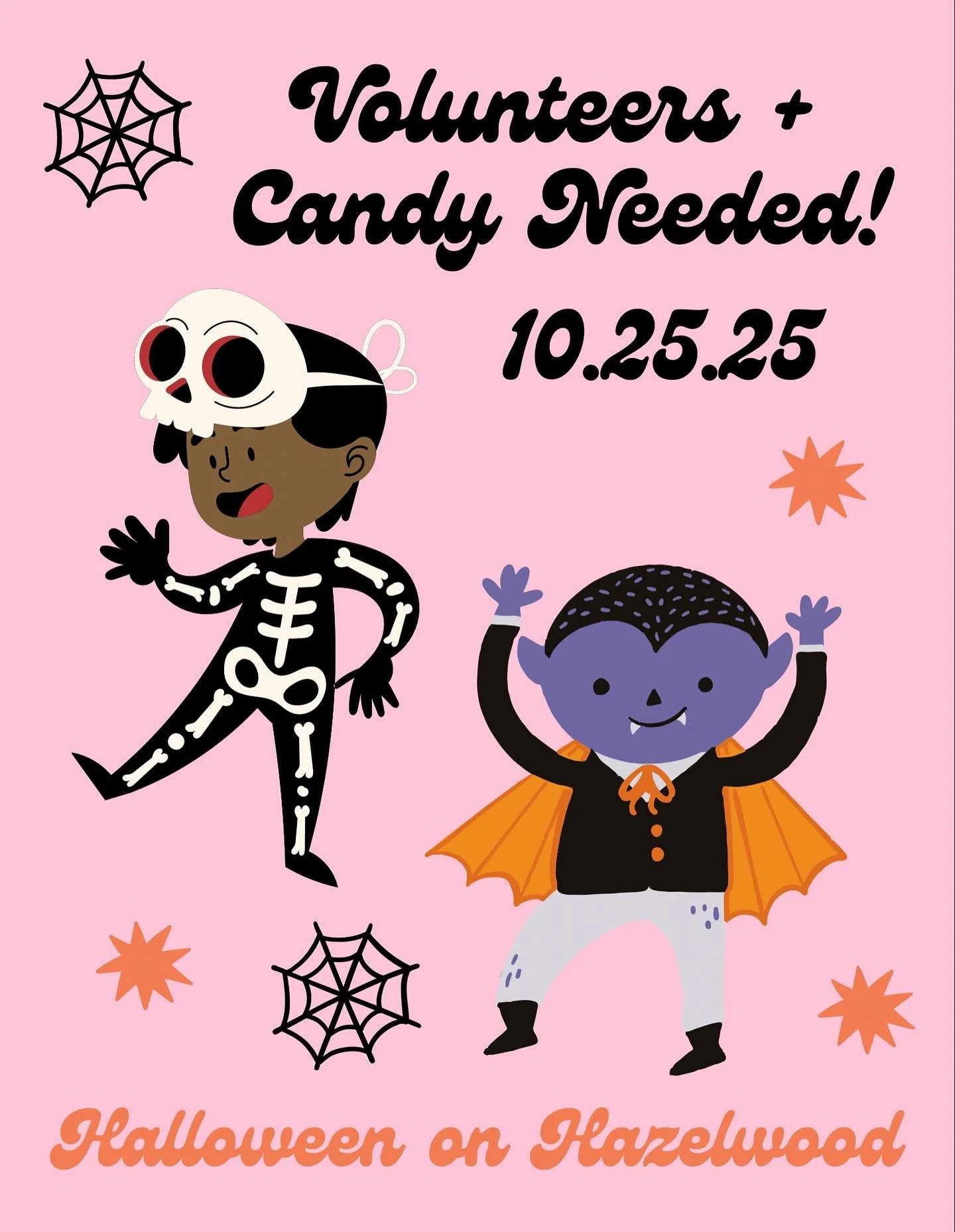 Come on out NeighborFRIENDS 🎃

🕸️Candy wanted! Can you donate?
🕸️Volunteers needed 4-6pm! 10.25.25

Send us a DM! 👻