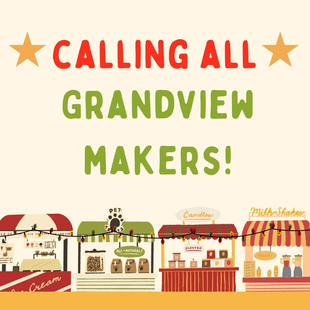 Are you a crafter 🧵, a baker 🥐, or a candlestick maker 🕯? We'd love to know! We have a few spaces available for Grandview makers at this year's Cocktail Crawl on Friday, 12/19! We're looking for neighbors who live in Grandview and create and sell 