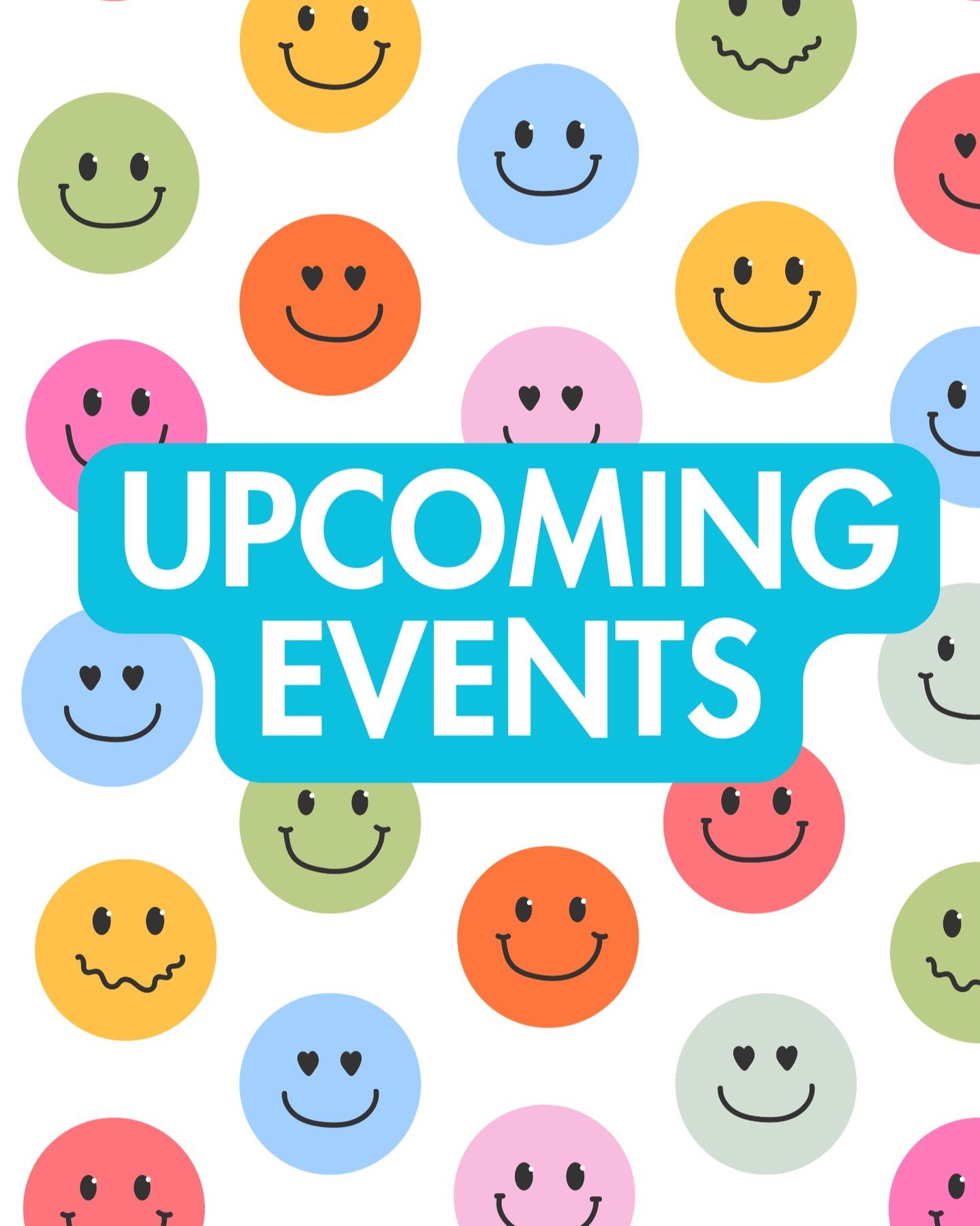 Save the DATES! Some really great places to connect with neighbors and build your village. See you soon 🌈❤️