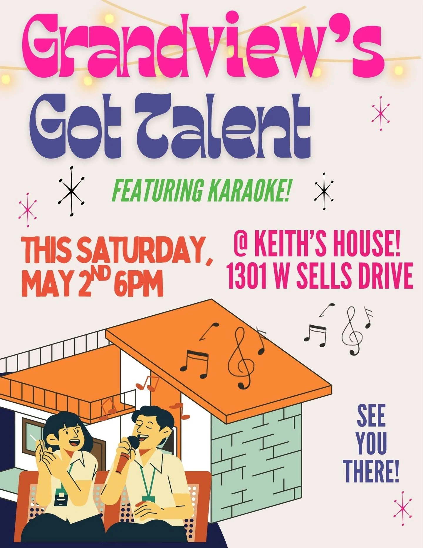We&rsquo;re bringing out the karaoke machine at Grandview&rsquo;s Got Talent this Saturday!
That means you don&rsquo;t need a rehearsed performance &mdash; just a favorite song and a little courage!
Sing solo.
Grab a friend.
Bring the kids up.
Do one