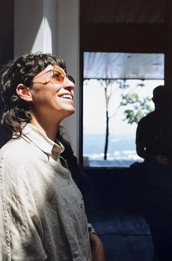 Petra standing in the gallery.