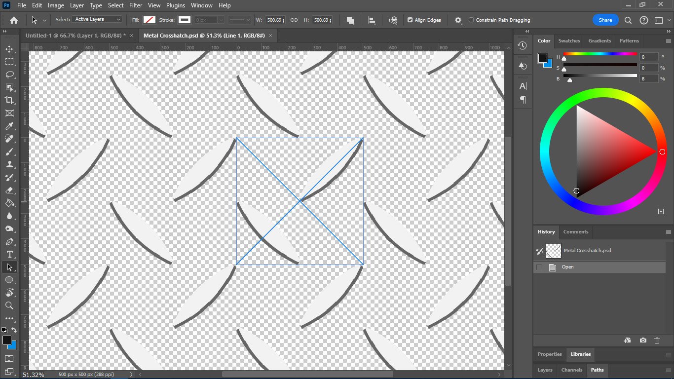 Metal crosshatch for "TOOLS" texture